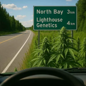 Buying Cannabis Seeds Online Road Sign