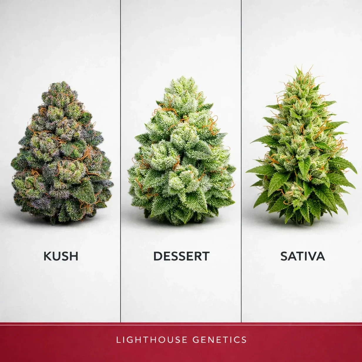 Best autoflower strains for beginners arranged by terpene profile — examples of the kush, sativa, and dessert flavor families showing what to expect from each pick