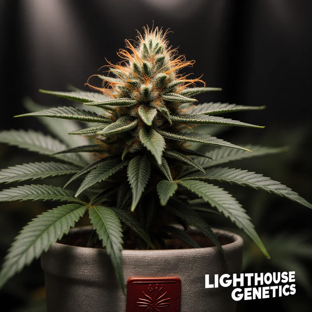 How much nitrogen for cannabis flower — dense flowering cannabis cola showing healthy green leaves and no nutrient burn
