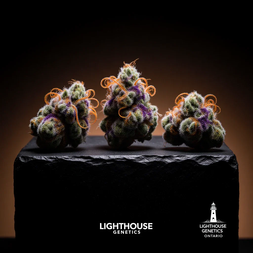 High-THC cannabis buds showing dense trichome coverage from quality genetics and environment